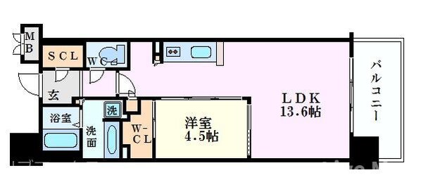 松屋町駅 徒歩5分 12階の物件間取画像